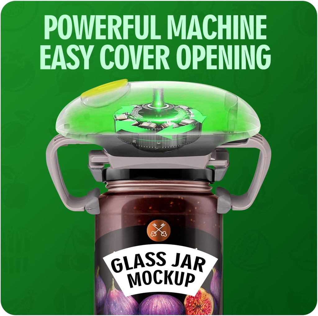 YUET Elektrischer Dosenöffner, Küchenhelfer, robust, automatischer Dosenöffner für neue versiegelte Gläser, freihändiger Dosenöffner mit weniger Aufwand beim Öffnen - Weiß