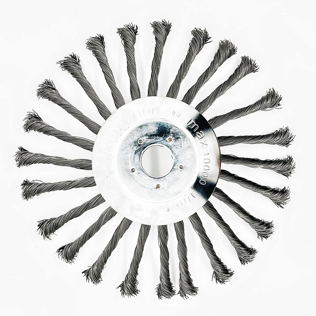 YUET Unkrautbürste Rasentrimmer Profi Wildkrautbürste für Motorsense Freischneider, Rundbuerste 250 x 25,4mm Bohrung zur effektiven Unkrautentfernung Moosentfernung (10 Zoll)