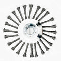 YUET Unkrautbürste Rasentrimmer Profi Wildkrautbürste für Motorsense Freischneider, Rundbuerste 250 x 25,4mm Bohrung zur effektiven Unkrautentfernung Moosentfernung (10 Zoll)
