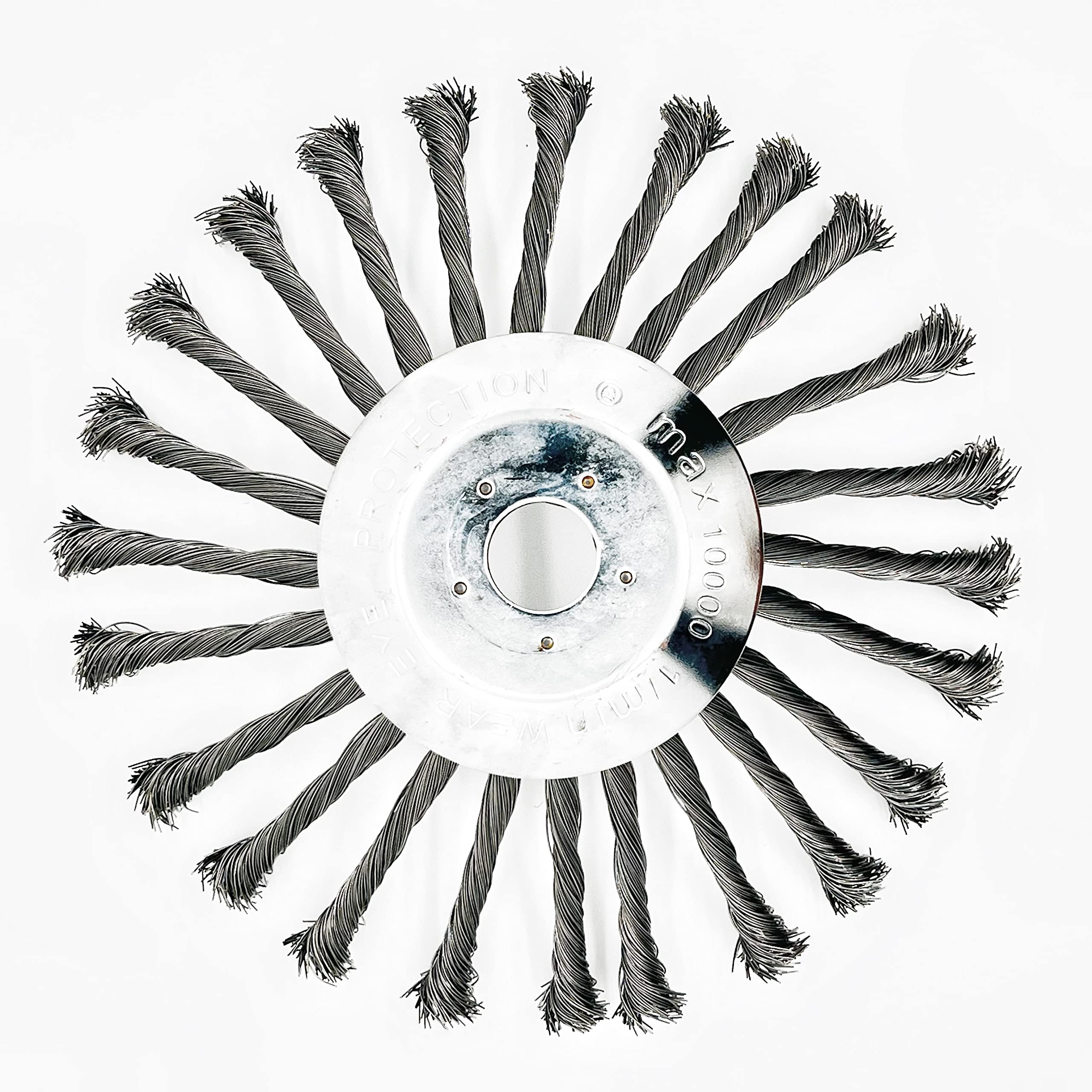 YUET Unkrautbürste Rasentrimmer Profi Wildkrautbürste für Motorsense Freischneider, Rundbuerste 250 x 25,4mm Bohrung zur effektiven Unkrautentfernung Moosentfernung (10 Zoll)