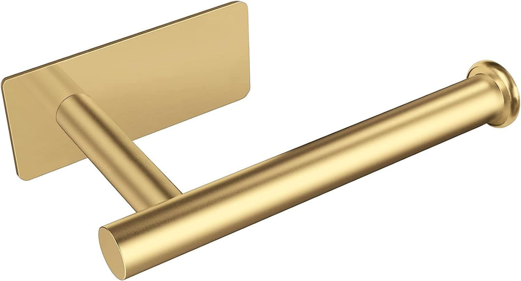 YUET Porta Carta Igienica Adesivo Portarotolo Carta Igienica Senza Foratura Acciaio Inox SUS304 per Bagno e Toilette (Oro)
