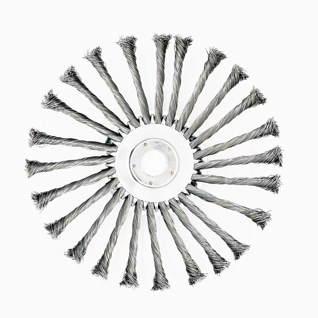 YUET Unkrautbürste Rasentrimmer Profi Wildkrautbürste für Motorsense Freischneider, Rundbuerste 250 x 25,4mm Bohrung zur effektiven Unkrautentfernung Moosentfernung (10 Zoll)