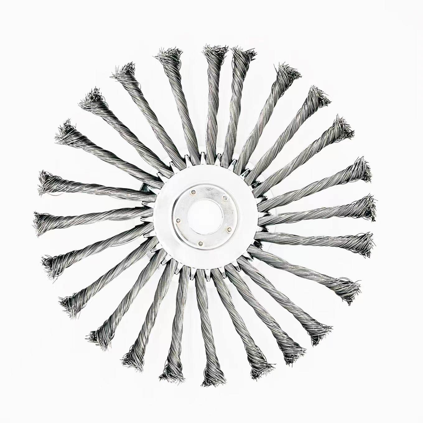YUET Unkrautbürste Rasentrimmer Profi Wildkrautbürste für Motorsense Freischneider, Rundbuerste 250 x 25,4mm Bohrung zur effektiven Unkrautentfernung Moosentfernung (10 Zoll)