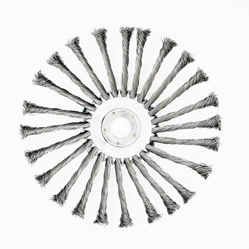 YUET Unkrautbürste Rasentrimmer Profi Wildkrautbürste für Motorsense Freischneider, Rundbuerste 250 x 25,4mm Bohrung zur effektiven Unkrautentfernung Moosentfernung (10 Zoll)